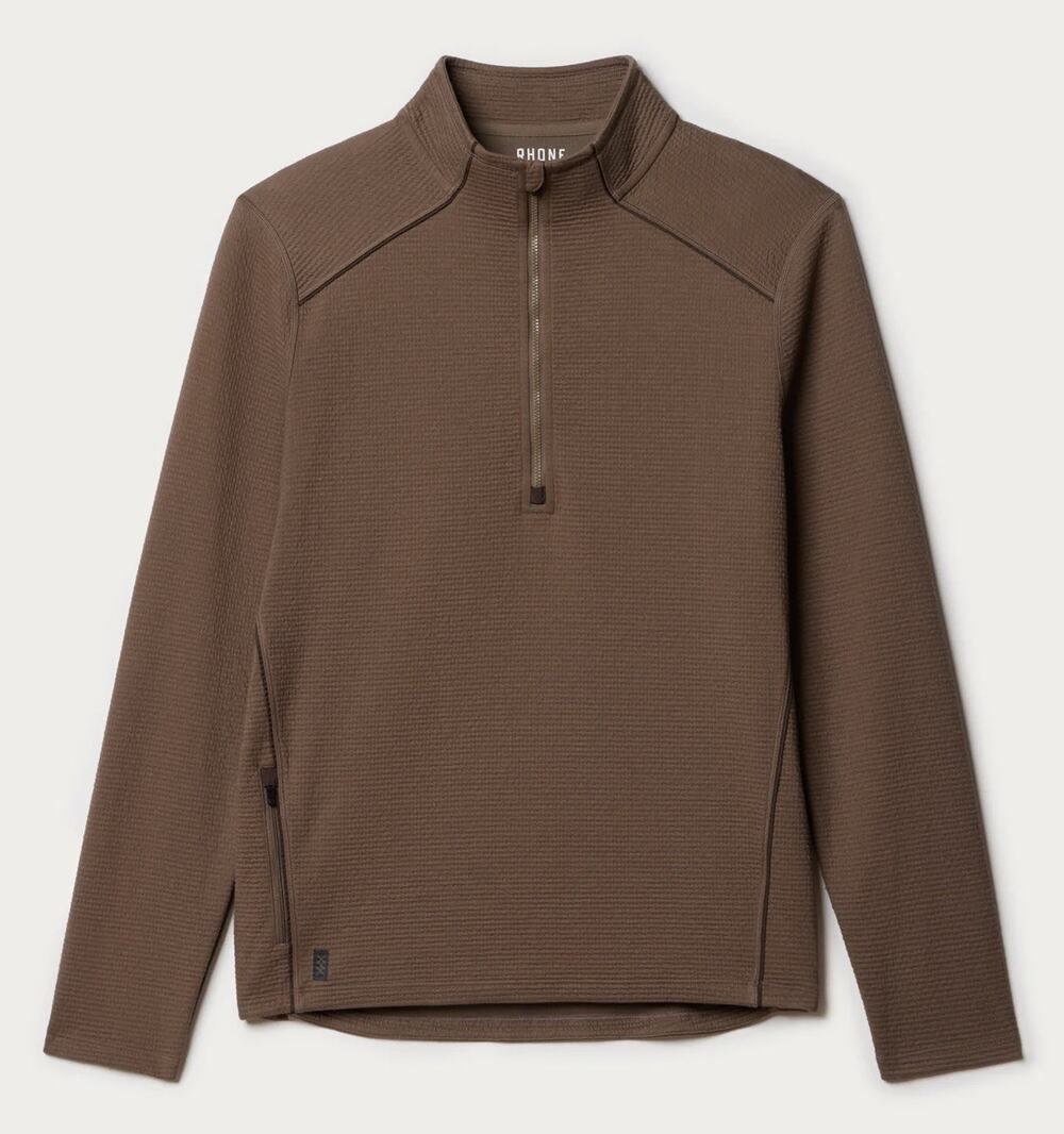 Rhone Tribeca Tech 1/2 Zip Long Sleeve Pullover Top Mens Size XXL Brown NWT